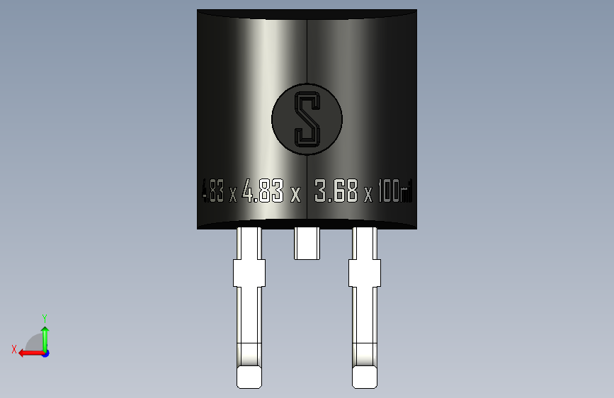 TO-92-2_Normal_LF50_rev1.0_STEP_模型图纸下载 – 懒石网