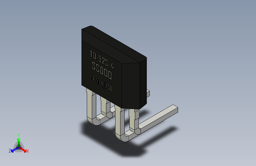 TO-92S-4_Normal_LF50_rev1.0_STEP_模型图纸下载 – 懒石网