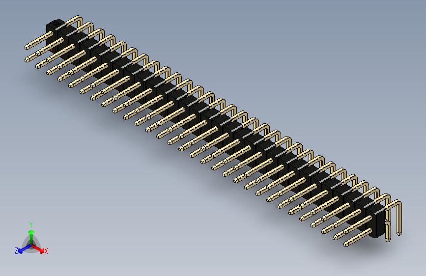 彩色公排针 100mil 2.54mm 系列-DS1022_black_2x30p_100mil_TypeD_rev1.0
