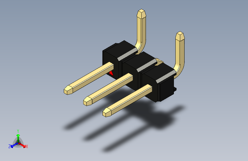 彩色公排针 100mil 2.54mm 系列-DS1022_black_03p_100mil_Type_SMT_R1_rev1.0