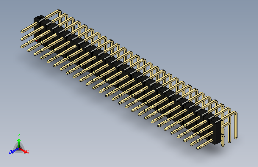 彩色公排针 100mil 2.54mm 系列-DS1022_black_3x28p_100mil_TypeD_rev1.0