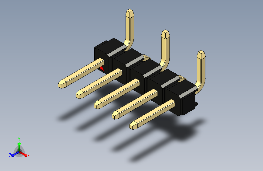 彩色公排针 100mil 2.54mm 系列-DS1022_black_05p_100mil_Type_SMT_R1_rev1.0