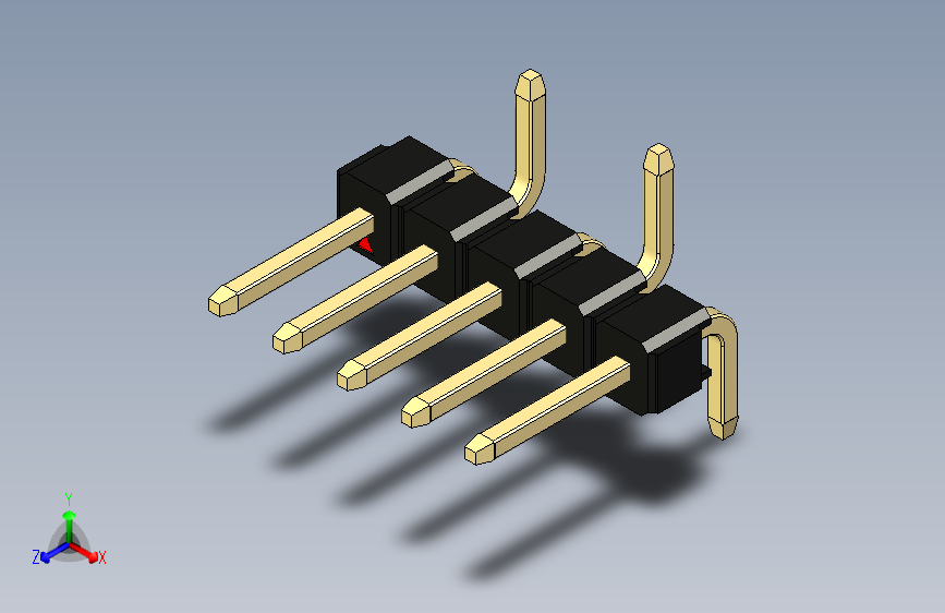 彩色公排针 100mil 2.54mm 系列-DS1022_black_05p_100mil_Type_SMT_R2_rev1.0