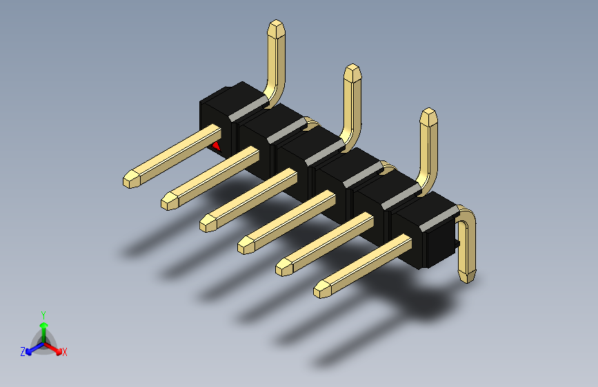彩色公排针 100mil 2.54mm 系列-DS1022_black_06p_100mil_Type_SMT_R1_rev1.0