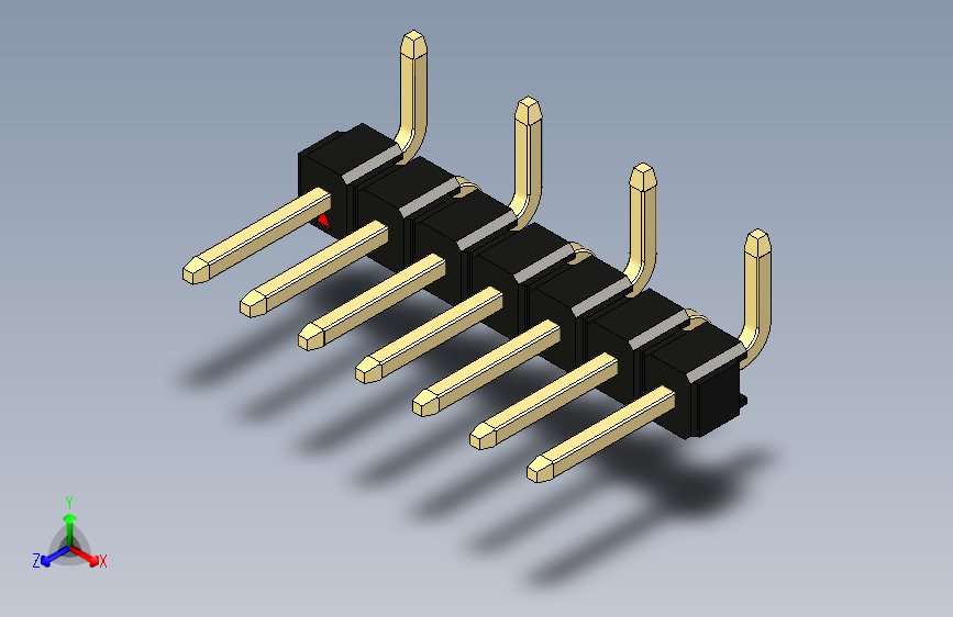 彩色公排针 100mil 2.54mm 系列-DS1022_black_07p_100mil_Type_SMT_R1_rev1.0