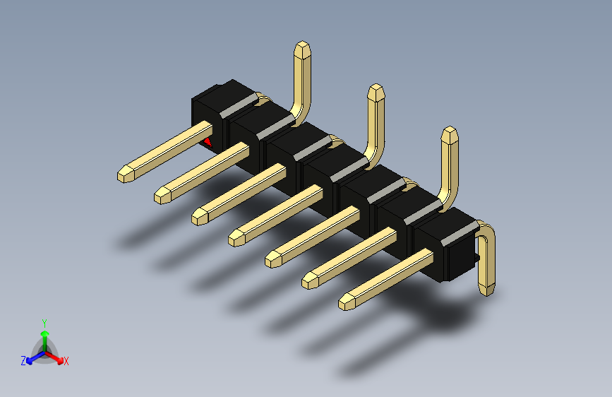 彩色公排针 100mil 2.54mm 系列-DS1022_black_07p_100mil_Type_SMT_R2_rev1.0