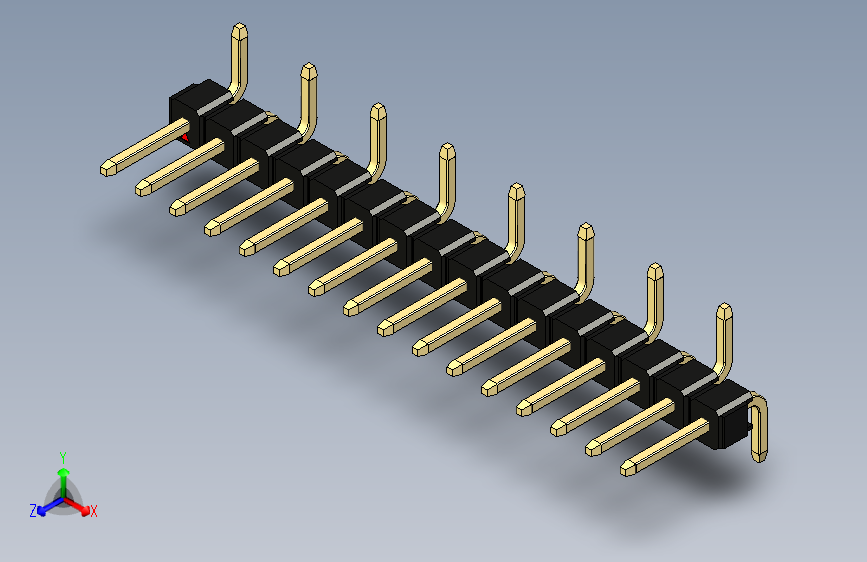 彩色公排针 100mil 2.54mm 系列-DS1022_black_16p_100mil_Type_SMT_R1_rev1.0