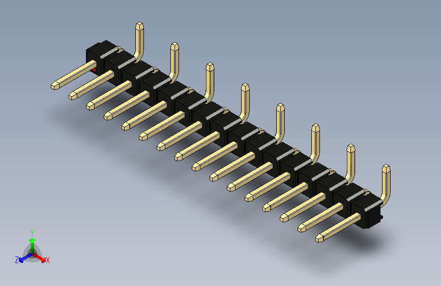 彩色公排针 100mil 2.54mm 系列-DS1022_black_16p_100mil_Type_SMT_R2_rev1.0