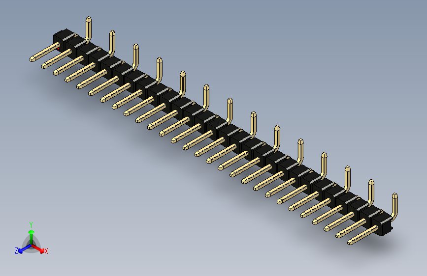 彩色公排针 100mil 2.54mm 系列-DS1022_black_28p_100mil_Type_SMT_R2_rev1.0