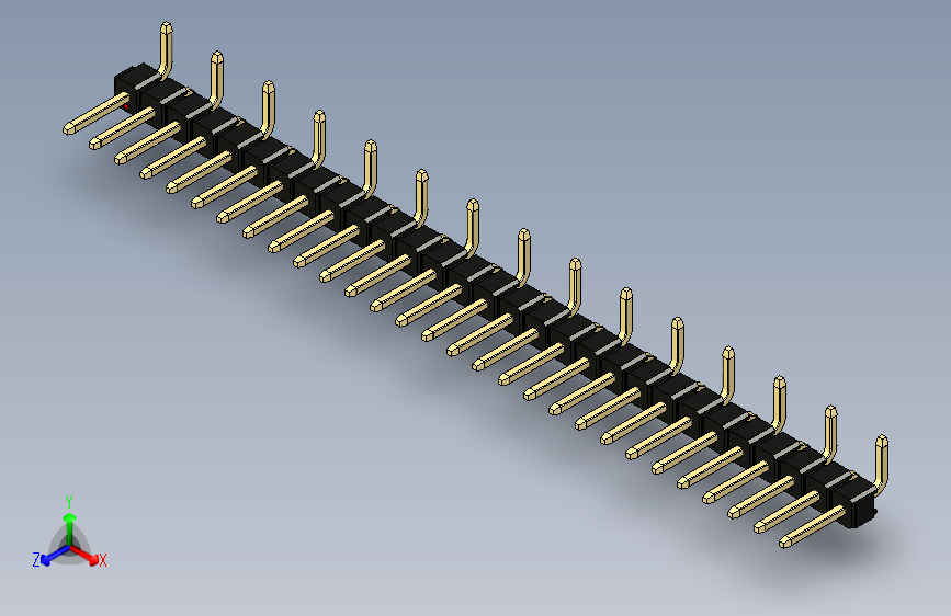 彩色公排针 100mil 2.54mm 系列-DS1022_black_29p_100mil_Type_SMT_R1_rev1.0