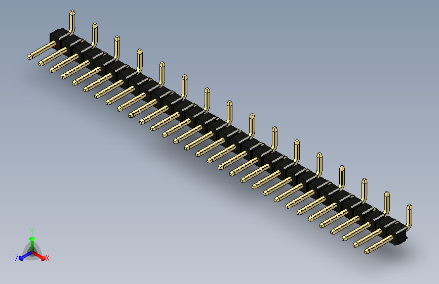 彩色公排针 100mil 2.54mm 系列-DS1022_black_31p_100mil_Type_SMT_R1_rev1.0