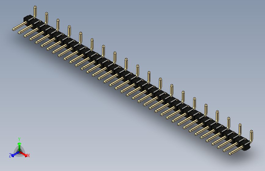 彩色公排针 100mil 2.54mm 系列-DS1022_black_39p_100mil_Type_SMT_R1_rev1.0