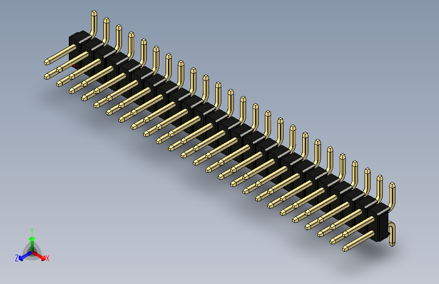 彩色公排针 100mil 2.54mm 系列-DS1022_black_50p_100mil_TypeSMT_rev1.0