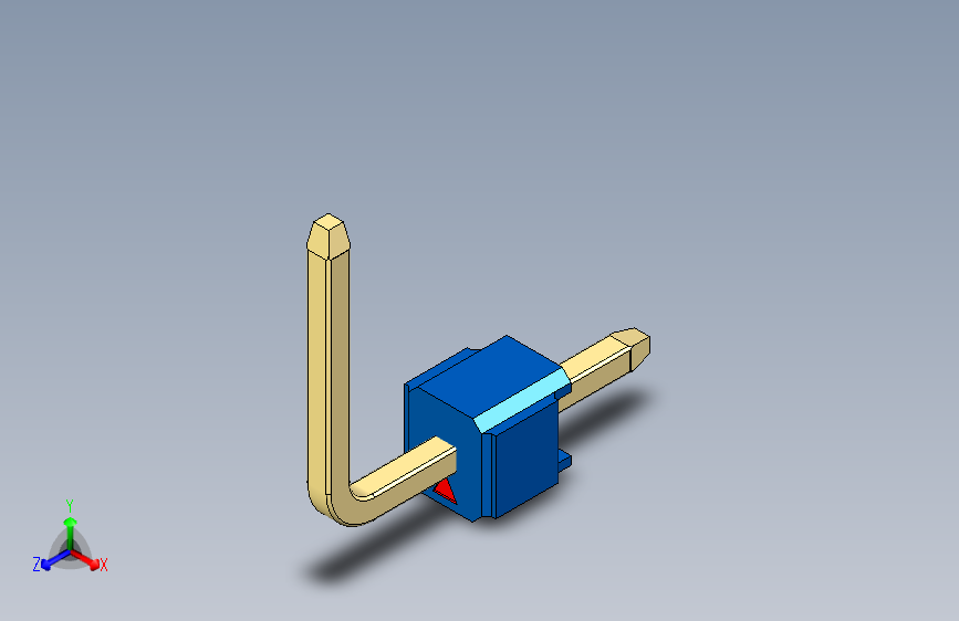 彩色公排针 100mil 2.54mm 系列-DS1022_blue_01p_100mil_TypeU_rev1.0