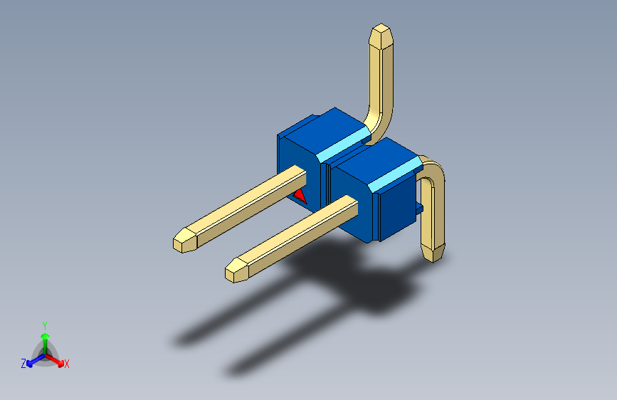 彩色公排针 100mil 2.54mm 系列-DS1022_blue_02p_100mil_Type_SMT_R1_rev1.0