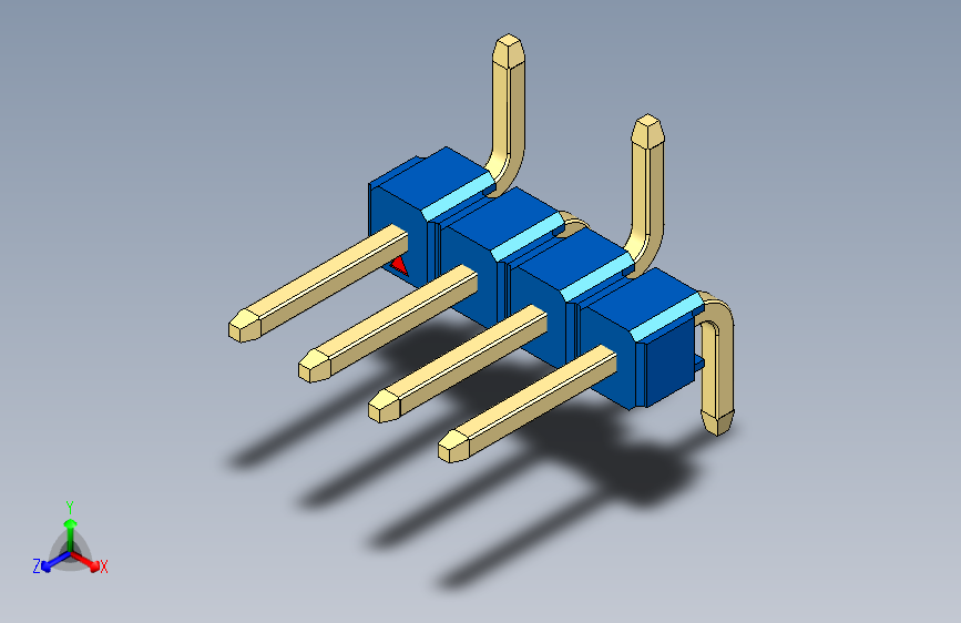 彩色公排针 100mil 2.54mm 系列-DS1022_blue_04p_100mil_Type_SMT_R1_rev1.0