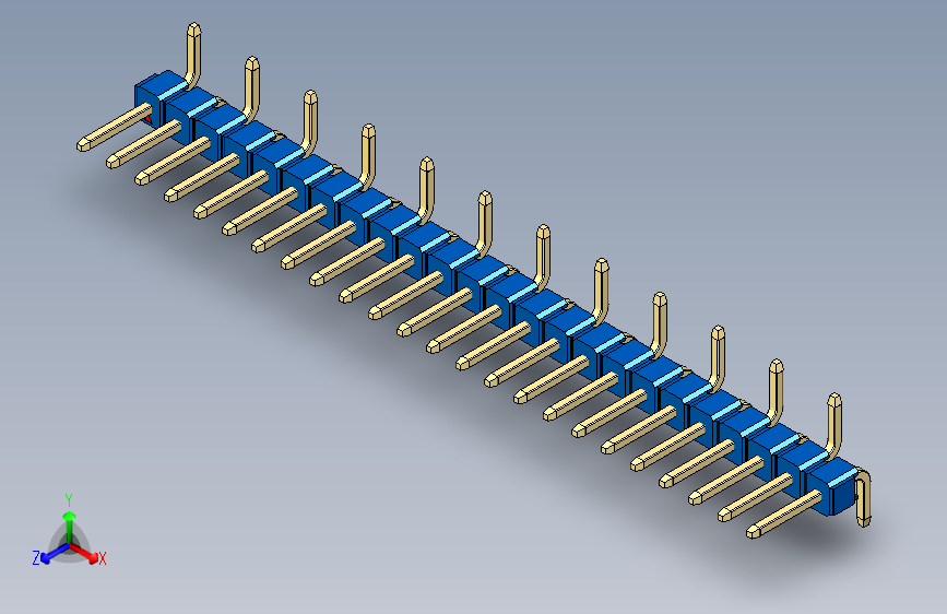 彩色公排针 100mil 2.54mm 系列-DS1022_blue_24p_100mil_Type_SMT_R1_rev1.0
