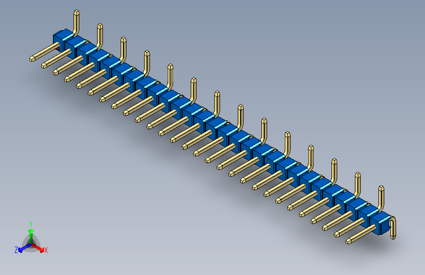彩色公排针 100mil 2.54mm 系列-DS1022_blue_28p_100mil_Type_SMT_R1_rev1.0