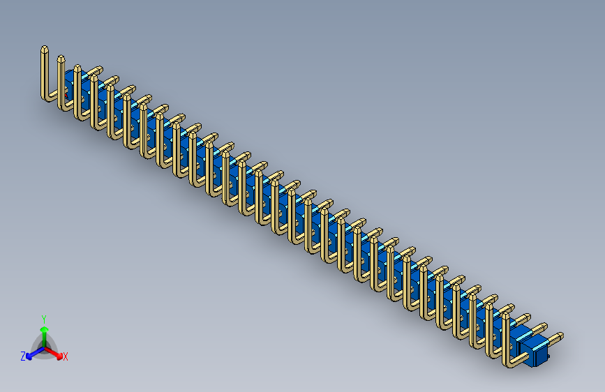 彩色公排针 100mil 2.54mm 系列-DS1022_blue_29p_100mil_TypeU_rev1.0