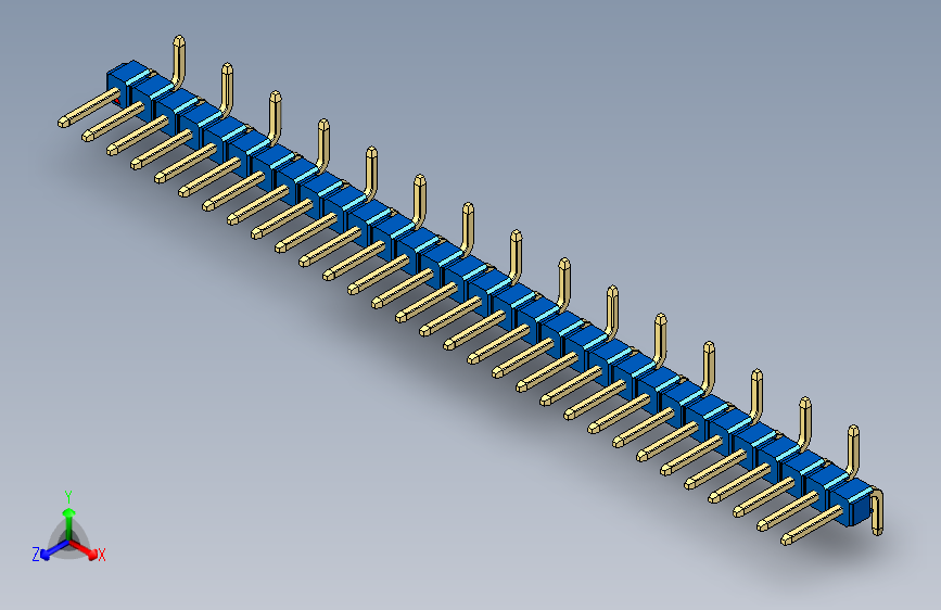 彩色公排针 100mil 2.54mm 系列-DS1022_blue_31p_100mil_Type_SMT_R2_rev1.0