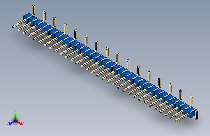 彩色公排针 100mil 2.54mm 系列-DS1022_blue_32p_100mil_Type_SMT_R1_rev1.0