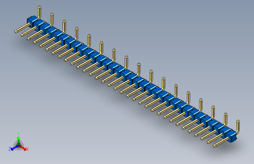 彩色公排针 100mil 2.54mm 系列-DS1022_blue_33p_100mil_Type_SMT_R1_rev1.0