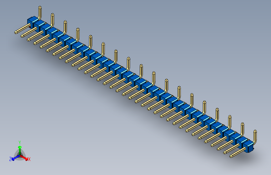 彩色公排针 100mil 2.54mm 系列-DS1022_blue_35p_100mil_Type_SMT_R1_rev1.0