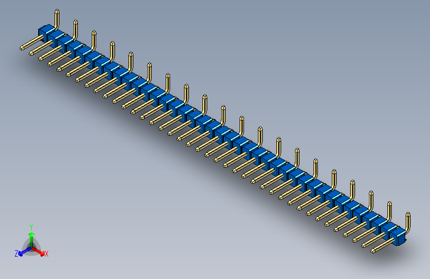 彩色公排针 100mil 2.54mm 系列-DS1022_blue_39p_100mil_Type_SMT_R1_rev1.0