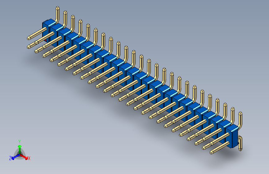 彩色公排针 100mil 2.54mm 系列-DS1022_blue_50p_100mil_TypeSMT_rev1.0