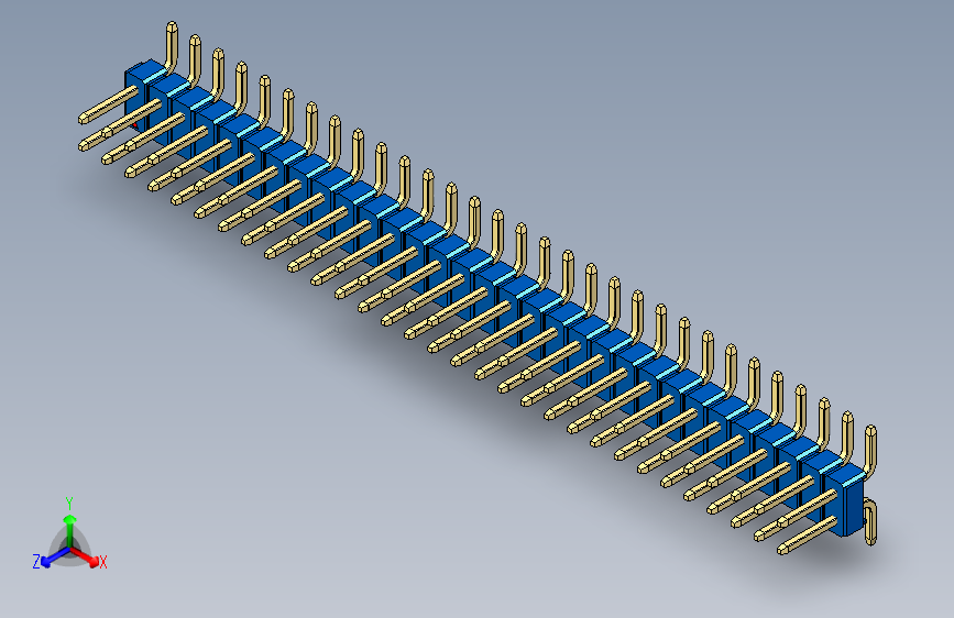 彩色公排针 100mil 2.54mm 系列-DS1022_blue_62p_100mil_TypeSMT_rev1.0
