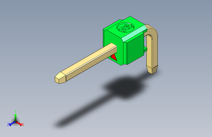 彩色公排针 100mil 2.54mm 系列-DS1022_green_1x01p_100mil_TypeD_rev1.0