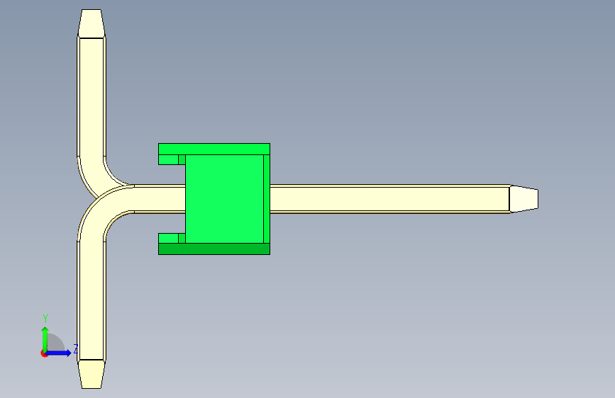 彩色公排针 100mil 2.54mm 系列-DS1022_green_02p_100mil_Type_SMT_R2_rev1.0 左侧视图