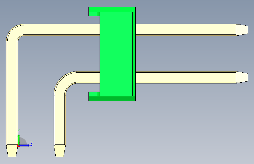 彩色公排针 100mil 2.54mm 系列-DS1022_green_2x17p_100mil_TypeD_rev1.0 左侧视图