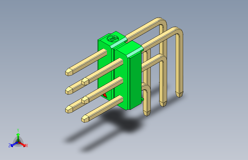 彩色公排针 100mil 2.54mm 系列-DS1022_green_3x02p_100mil_TypeD_rev1.0