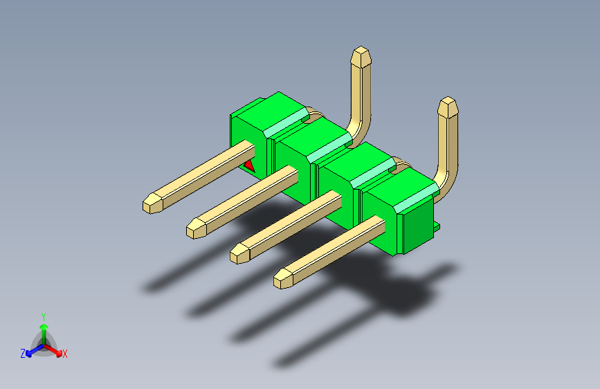 彩色公排针 100mil 2.54mm 系列-DS1022_green_04p_100mil_Type_SMT_R2_rev1.0