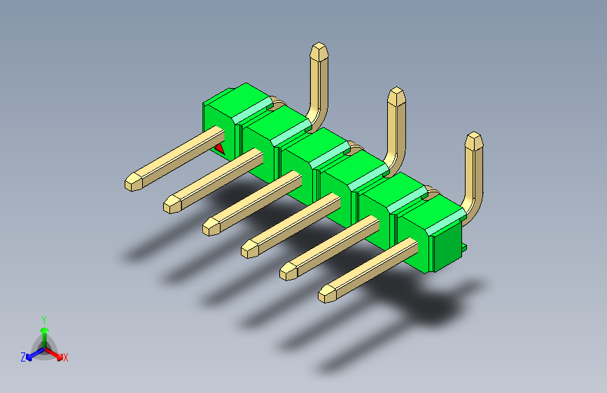 彩色公排针 100mil 2.54mm 系列-DS1022_green_06p_100mil_Type_SMT_R2_rev1.0