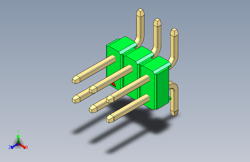 彩色公排针 100mil 2.54mm 系列-DS1022_green_06p_100mil_TypeSMT_rev1.0