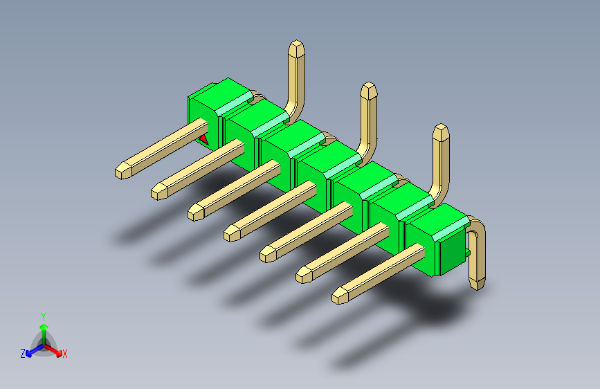 彩色公排针 100mil 2.54mm 系列-DS1022_green_07p_100mil_Type_SMT_R2_rev1.0