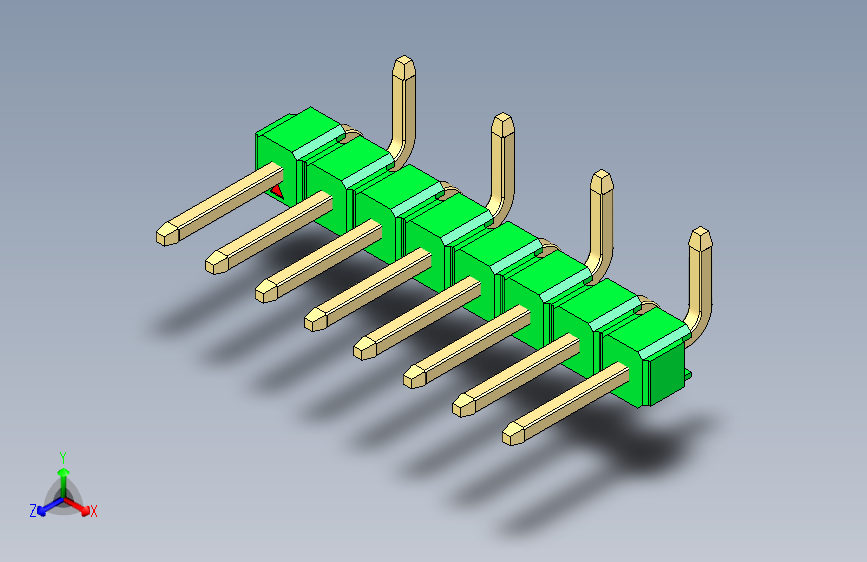 彩色公排针 100mil 2.54mm 系列-DS1022_green_08p_100mil_Type_SMT_R2_rev1.0
