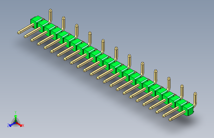 彩色公排针 100mil 2.54mm 系列-DS1022_green_24p_100mil_Type_SMT_R2_rev1.0