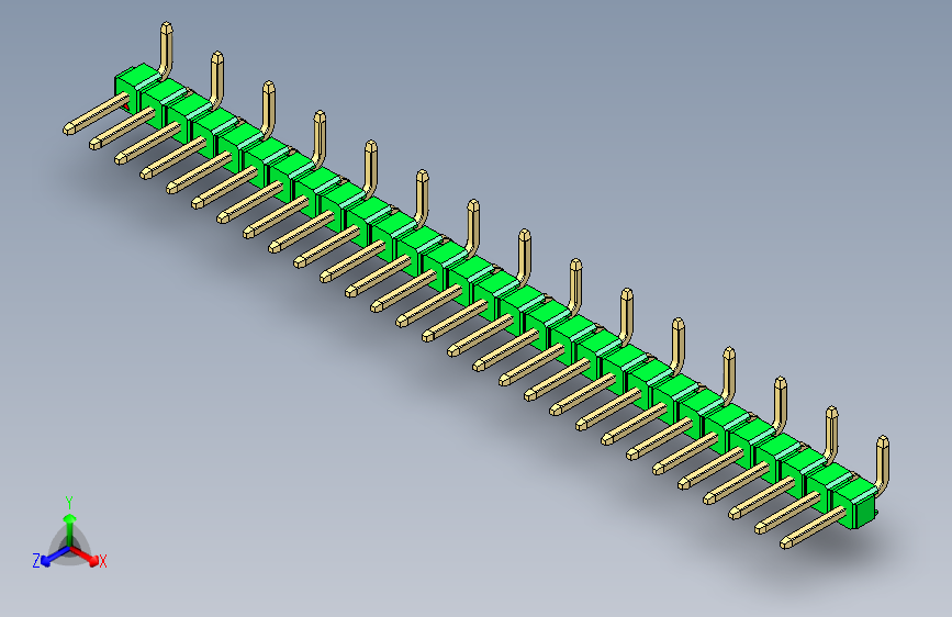 彩色公排针 100mil 2.54mm 系列-DS1022_green_29p_100mil_Type_SMT_R1_rev1.0