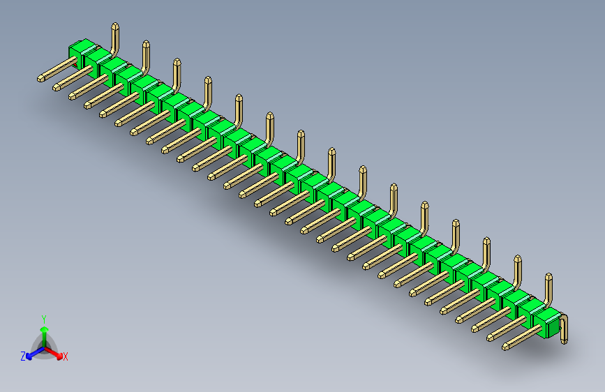 彩色公排针 100mil 2.54mm 系列-DS1022_green_31p_100mil_Type_SMT_R2_rev1.0
