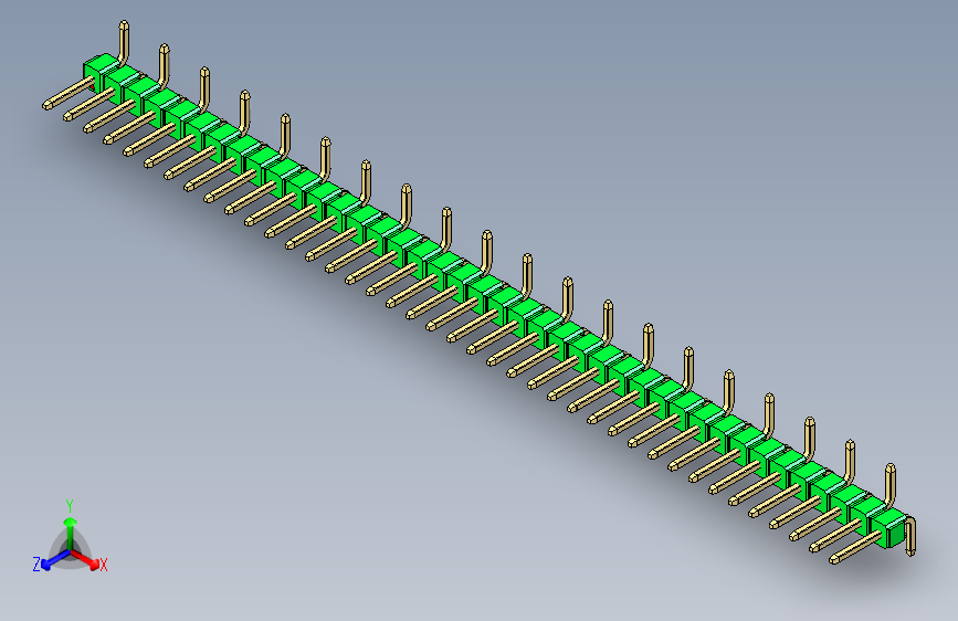 彩色公排针 100mil 2.54mm 系列-DS1022_green_40p_100mil_Type_SMT_R1_rev1.0