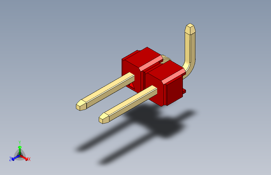彩色公排针 100mil 2.54mm 系列-DS1022_red_02p_100mil_Type_SMT_R2_rev1.0