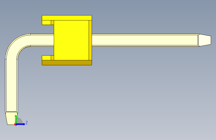 彩色公排针 100mil 2.54mm 系列-DS1022_yellow_1x25p_100mil_TypeD_rev1.0 左侧视图