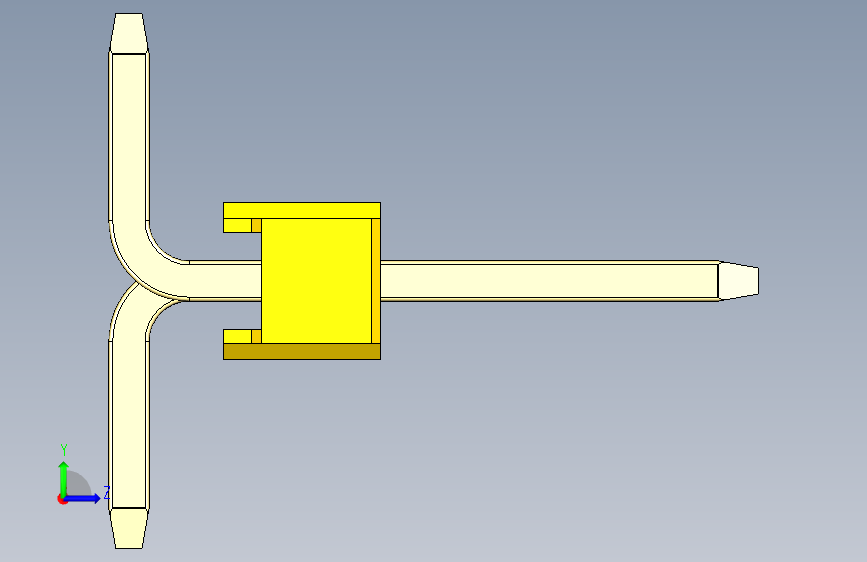 彩色公排针 100mil 2.54mm 系列-DS1022_yellow_15p_100mil_Type_SMT_R1_rev1.0 左侧视图