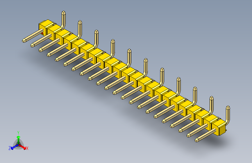 彩色公排针 100mil 2.54mm 系列-DS1022_yellow_22p_100mil_Type_SMT_R2_rev1.0
