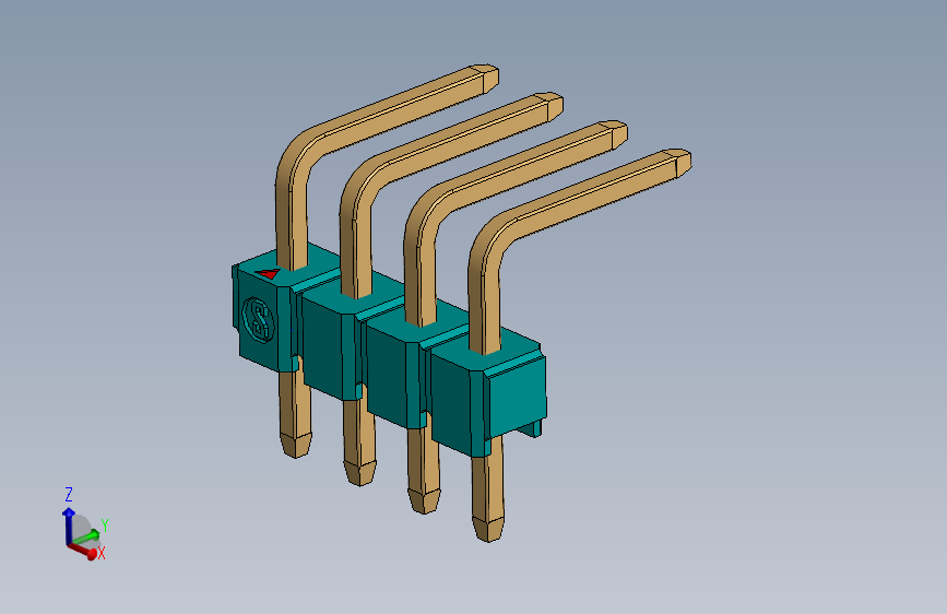 彩色公排针 100mil 2.54mm 系列-DS1022-100mil(2.54mm)-TypeU(3.0x6.0x6.05mm)-1Rx40pin-colored-REV1.0