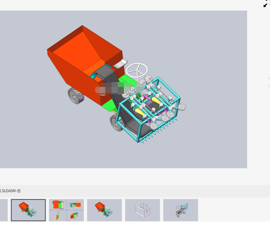 甜玉米玉米收获机设计(含三维SW+CAD图纸+说明书)