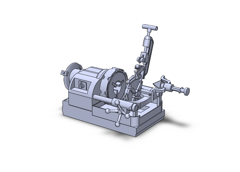 管道螺纹加工机3D数模图纸 Solidworks设计
